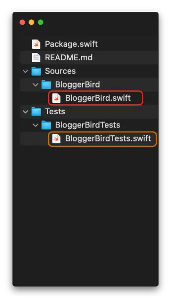 Swift Package Manager folder structure