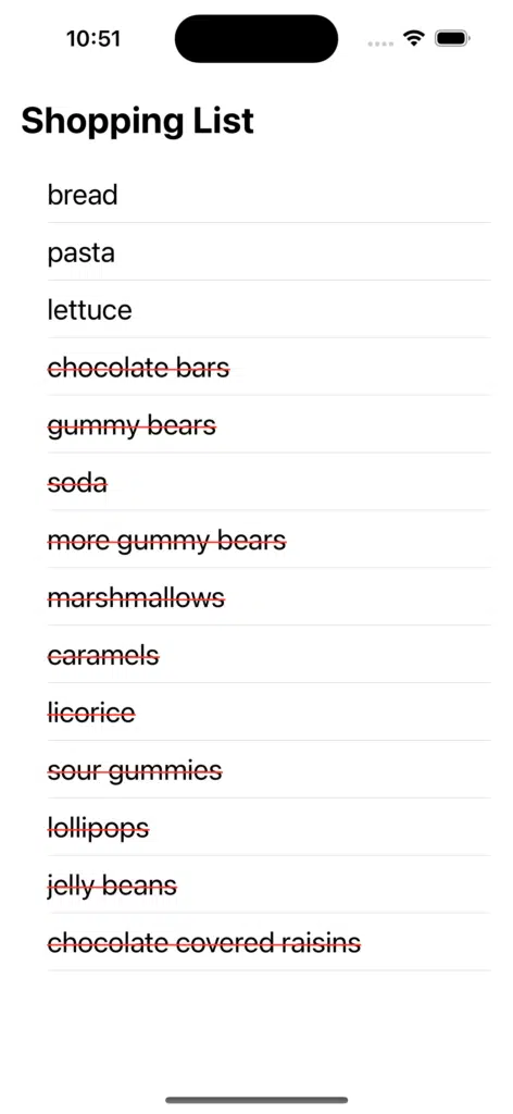 Shopping List